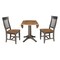 International Concepts Round Round 42 in. Dual Drop Leaf Dining Table with 2 Slatback Chairs in Hickory/Washed Coal, Wood K45-42DPT-27B-C65-2 - alternate 8